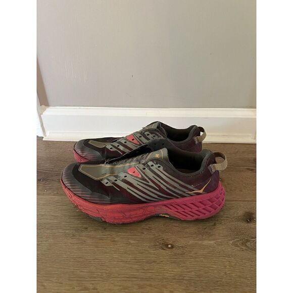 HOKA Women's Speedgoat 4 Trail Shoes, Castlerock/Paradise Pink, 8.5 US - Picture 2 of 9